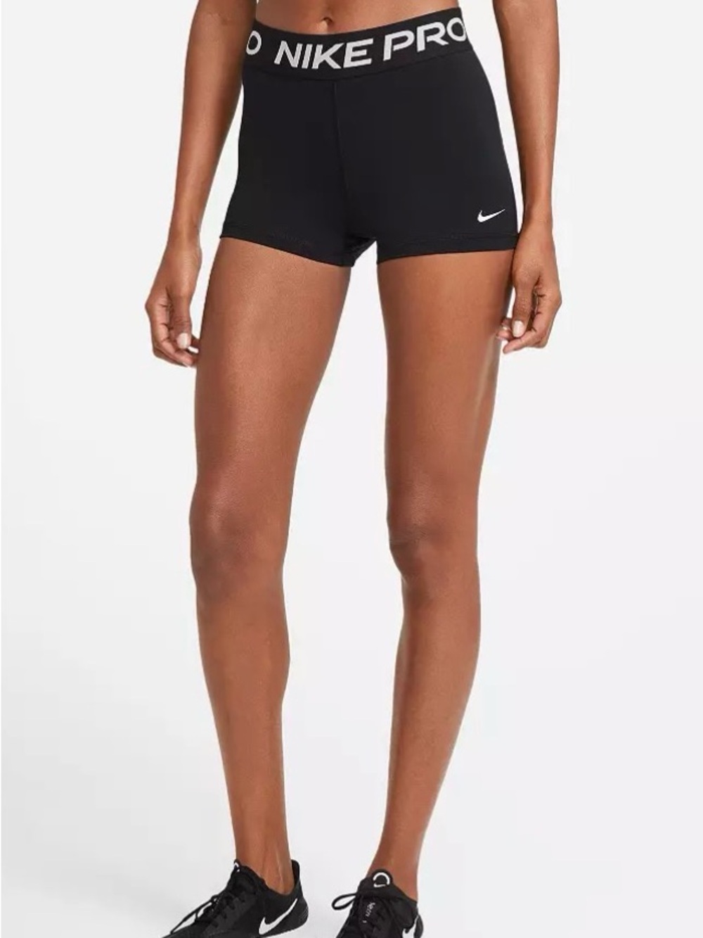 Nike Black Women's Training Bike Shorts with Branded Waistband